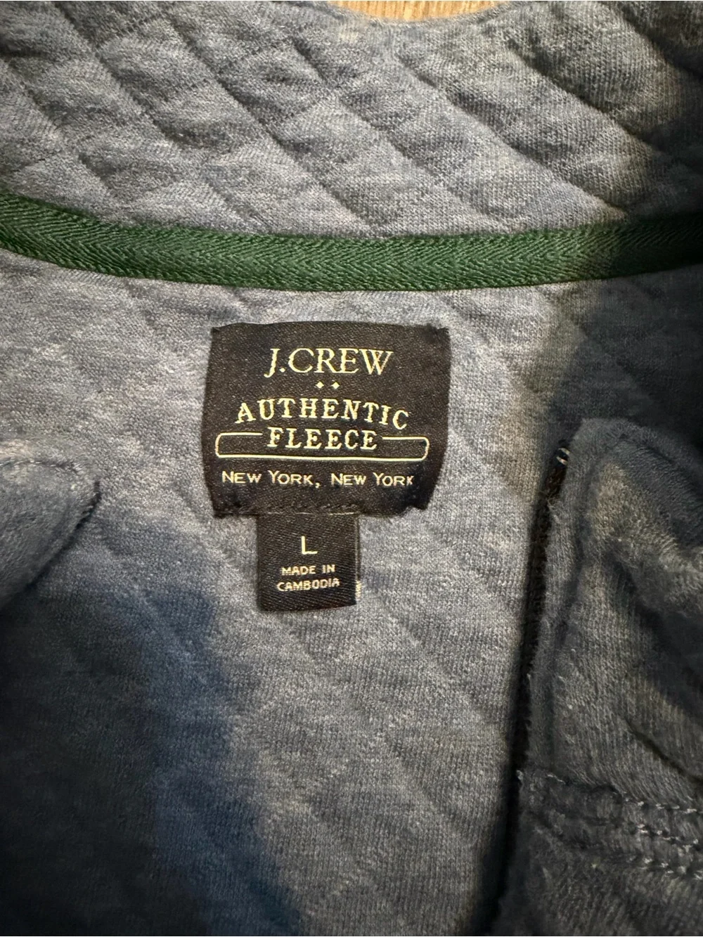 J.Crew Men’s Quilted Quarter-Zip Large